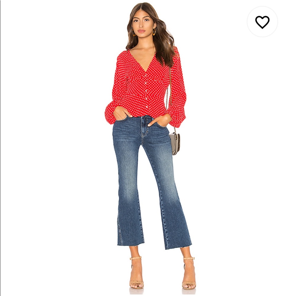 Free People Rita Clop Flare Jean in Dark Denim